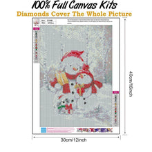 Charger l'image dans la galerie, Bonhomme de neige - diamant rond complet - 30x40cm