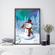 Charger l'image dans la galerie, Bonhomme de neige - diamant rond complet - 30x40cm