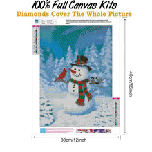 Charger l'image dans la galerie, Bonhomme de neige - diamant rond complet - 30x40cm