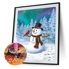 Charger l'image dans la galerie, Bonhomme de neige - diamant rond complet - 30x40cm