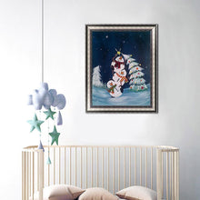 Charger l'image dans la galerie, Bonhomme de neige - diamant rond complet - 30x40cm