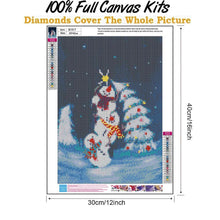 Charger l'image dans la galerie, Bonhomme de neige - diamant rond complet - 30x40cm