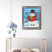 Charger l'image dans la galerie, Bonhomme de neige - diamant rond complet - 30x40cm