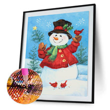 Charger l'image dans la galerie, Bonhomme de neige - diamant rond complet - 30x40cm