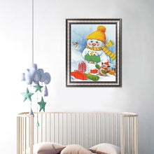 Charger l'image dans la galerie, Bonhomme de neige - diamant rond complet - 30x40cm