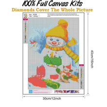 Charger l'image dans la galerie, Bonhomme de neige - diamant rond complet - 30x40cm