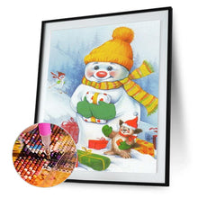 Charger l'image dans la galerie, Bonhomme de neige - diamant rond complet - 30x40cm