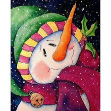 Charger l'image dans la galerie, Bonhomme de neige - diamant rond complet - 30x40cm