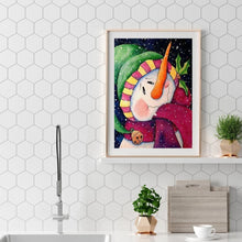 Charger l'image dans la galerie, Bonhomme de neige - diamant rond complet - 30x40cm