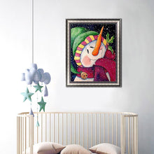 Charger l'image dans la galerie, Bonhomme de neige - diamant rond complet - 30x40cm