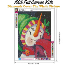 Charger l'image dans la galerie, Bonhomme de neige - diamant rond complet - 30x40cm