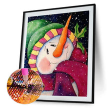 Charger l'image dans la galerie, Bonhomme de neige - diamant rond complet - 30x40cm