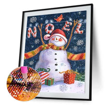 Charger l'image dans la galerie, Bonhomme de neige - diamant rond complet - 30x40cm