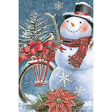 Charger l'image dans la galerie, Bonhomme de neige - diamant rond complet - 30x40cm