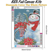Charger l'image dans la galerie, Bonhomme de neige - diamant rond complet - 30x40cm