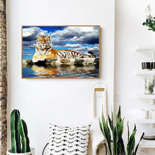 Charger l'image dans la galerie, Tigre - diamant rond complet - 40x30cm