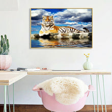 Charger l'image dans la galerie, Tigre - diamant rond complet - 40x30cm