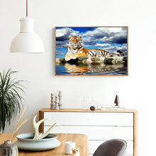 Charger l'image dans la galerie, Tigre - diamant rond complet - 40x30cm