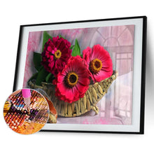 Charger l'image dans la galerie, Fleur - diamant rond complet - 40x30cm