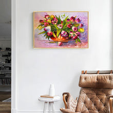 Charger l'image dans la galerie, Fleur - diamant rond complet - 40x30cm