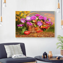 Charger l'image dans la galerie, Fleur - diamant rond complet - 40x30cm