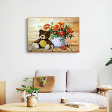 Charger l'image dans la galerie, Fleur - diamant rond complet - 40x30cm