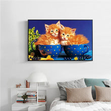 Charger l'image dans la galerie, Animal de chat - diamant rond complet - 40x30cm
