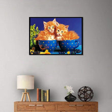 Charger l'image dans la galerie, Animal de chat - diamant rond complet - 40x30cm