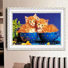 Charger l'image dans la galerie, Animal de chat - diamant rond complet - 40x30cm