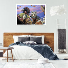 Charger l'image dans la galerie, Maître loup - diamant rond complet - 40x30cm