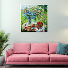 Charger l'image dans la galerie, Fleurs - diamant rond complet - 30x30cm