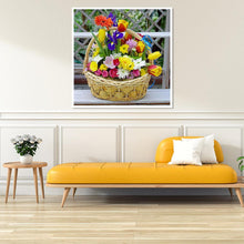 Charger l'image dans la galerie, Fleurs - diamant rond complet - 30x30cm