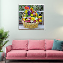 Charger l'image dans la galerie, Fleurs - diamant rond complet - 30x30cm
