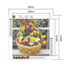 Charger l'image dans la galerie, Fleurs - diamant rond complet - 30x30cm