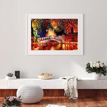 Charger l'image dans la galerie, Feux d’artifice - diamant rond complet - 40x30cm