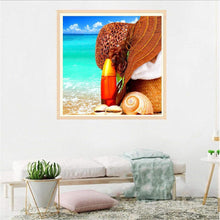Charger l'image dans la galerie, Bord de mer - diamant rond complet - 30x30cm