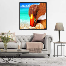 Charger l'image dans la galerie, Bord de mer - diamant rond complet - 30x30cm