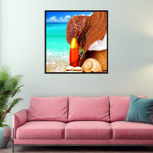 Charger l'image dans la galerie, Bord de mer - diamant rond complet - 30x30cm