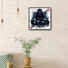 Charger l'image dans la galerie, Guerrier noir - diamant rond complet - 30x30cm