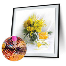 Charger l'image dans la galerie, Fleurs - diamant rond complet - 30x30cm