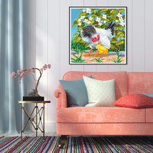 Charger l'image dans la galerie, Poulet - diamant rond complet - 30x30cm