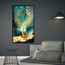 Charger l'image dans la galerie, Cerf chanceux - diamant rond complet - 45x85cm