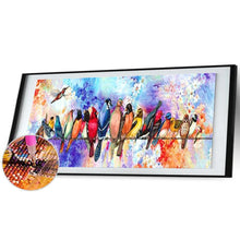 Charger l'image dans la galerie, Oiseaux - diamant rond complet - 80x30cm