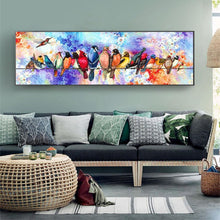 Charger l'image dans la galerie, Oiseaux - diamant rond complet - 80x30cm