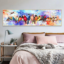Charger l'image dans la galerie, Oiseaux - diamant rond complet - 80x30cm
