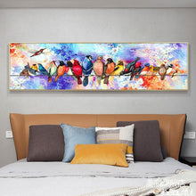 Charger l'image dans la galerie, Oiseaux - diamant rond complet - 80x30cm