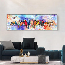 Charger l'image dans la galerie, Oiseaux - diamant rond complet - 80x30cm