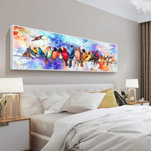 Charger l'image dans la galerie, Oiseaux - diamant rond complet - 80x30cm