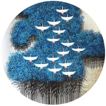 Charger l'image dans la galerie, Rouge - grue couronnée - diamant rond complet - 40x40cm