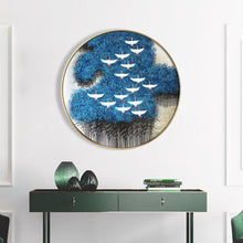 Charger l'image dans la galerie, Rouge - grue couronnée - diamant rond complet - 40x40cm